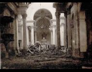 Asiago.Inneres der zerstörten Kirche